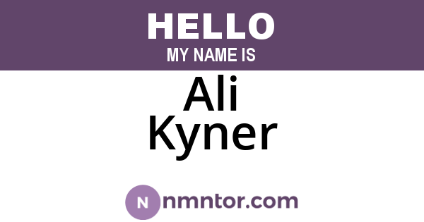 Ali Kyner