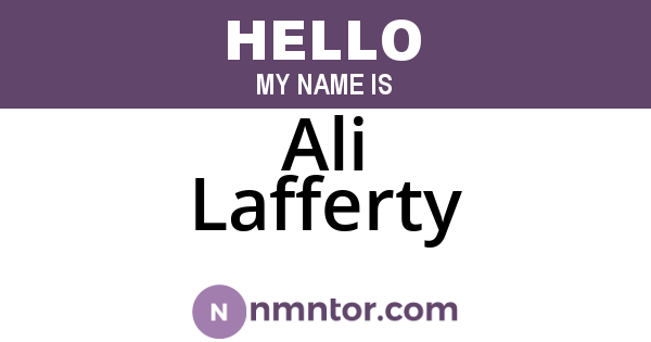 Ali Lafferty