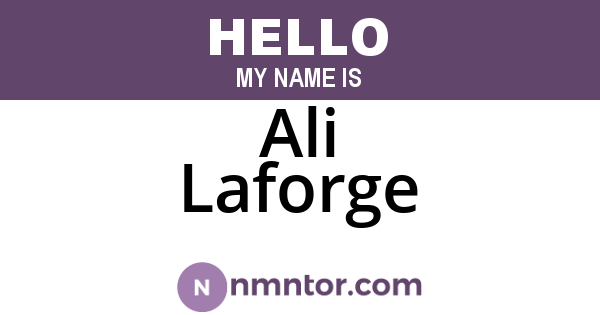 Ali Laforge