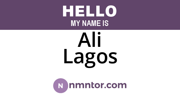 Ali Lagos