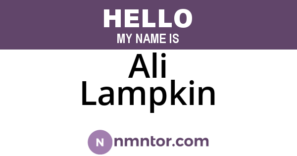 Ali Lampkin