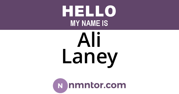 Ali Laney