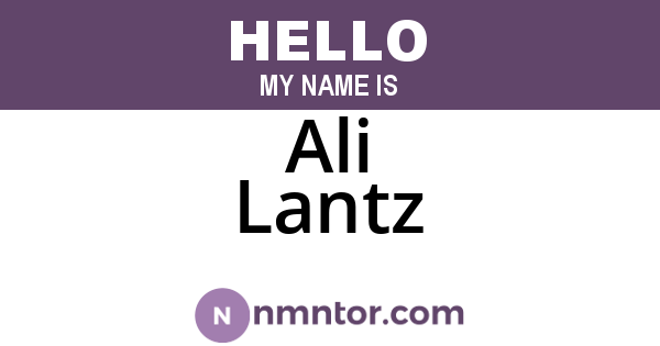 Ali Lantz