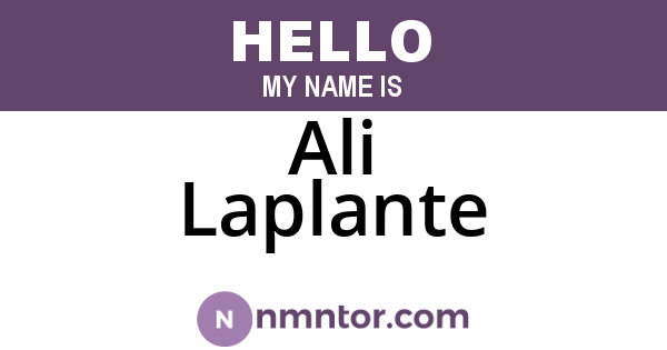 Ali Laplante