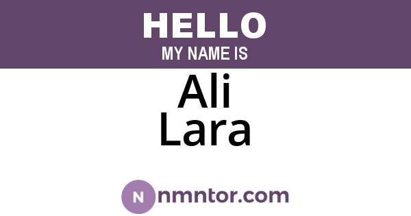Ali Lara