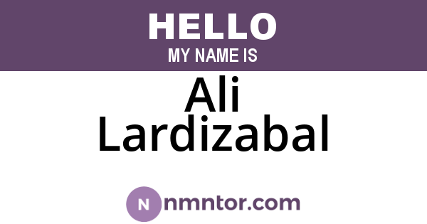 Ali Lardizabal