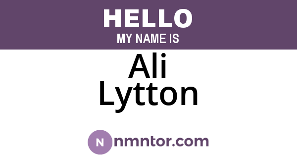 Ali Lytton
