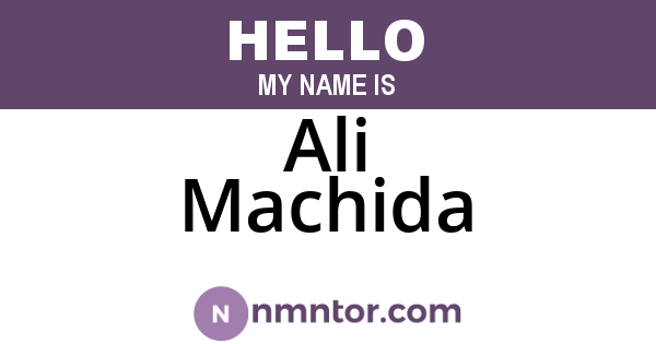 Ali Machida