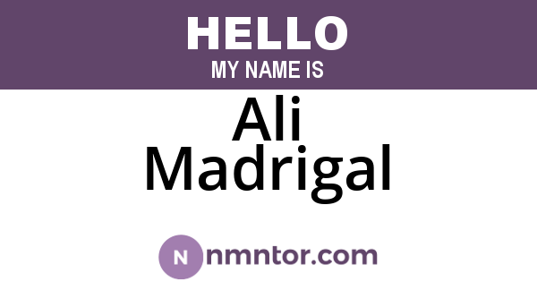 Ali Madrigal