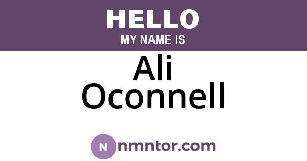 Ali Oconnell