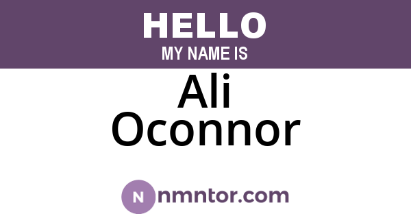 Ali Oconnor