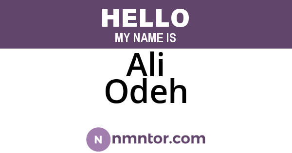 Ali Odeh
