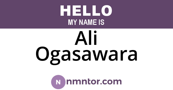 Ali Ogasawara