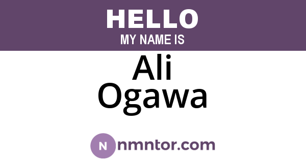 Ali Ogawa