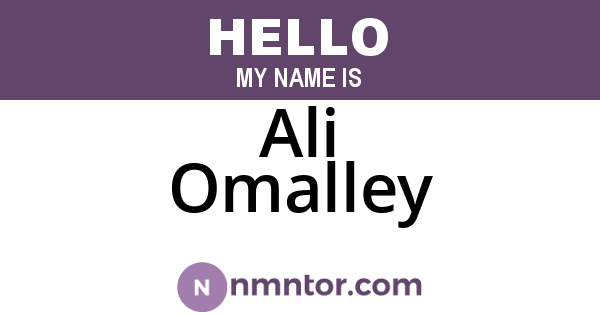 Ali Omalley