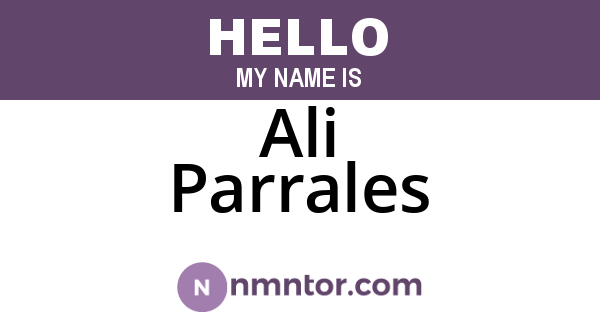 Ali Parrales