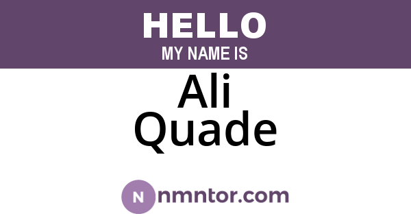 Ali Quade