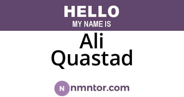 Ali Quastad