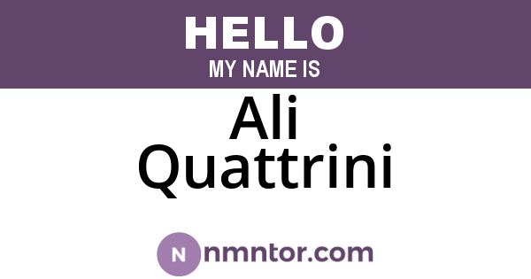 Ali Quattrini
