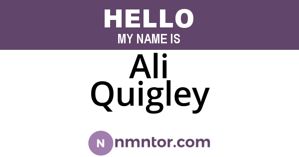 Ali Quigley