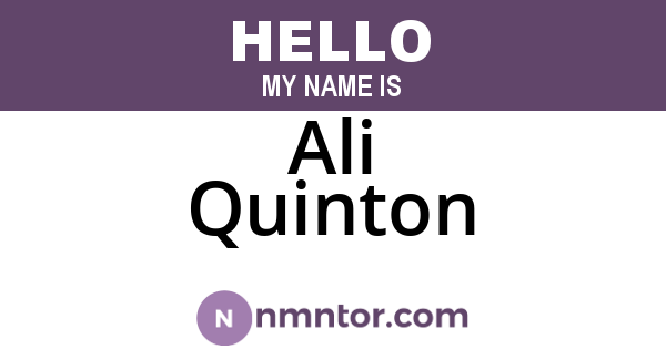 Ali Quinton
