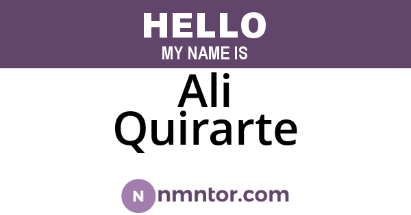 Ali Quirarte