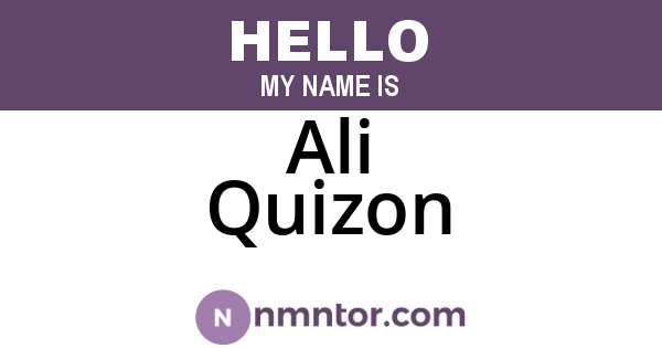 Ali Quizon