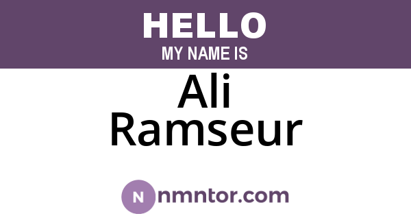 Ali Ramseur