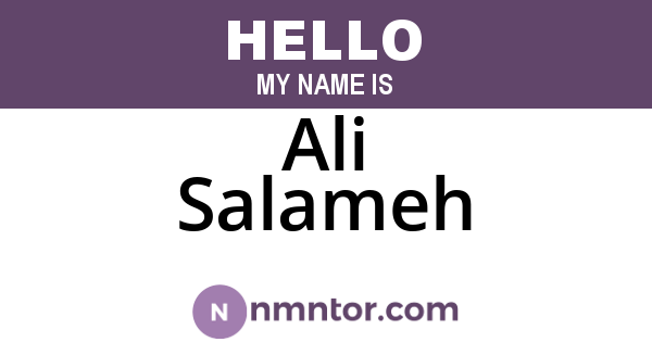 Ali Salameh