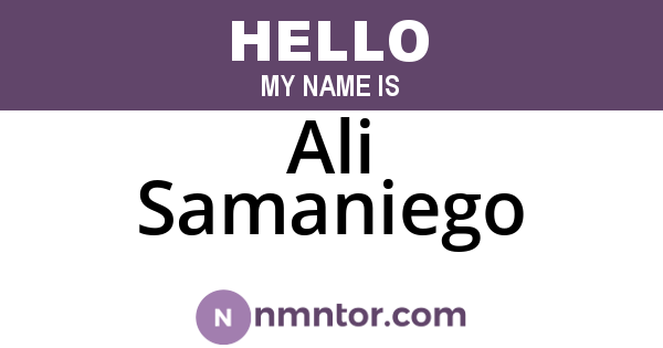 Ali Samaniego