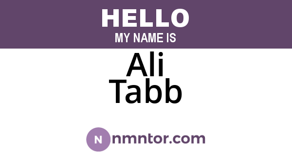 Ali Tabb