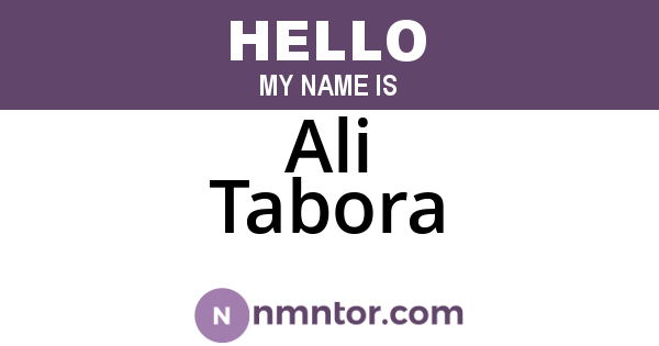 Ali Tabora