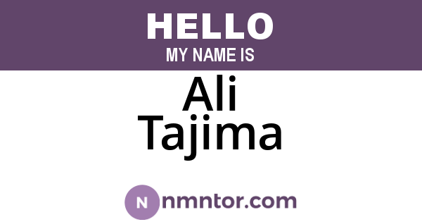 Ali Tajima