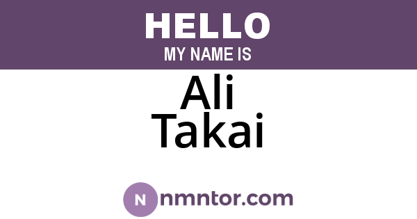 Ali Takai