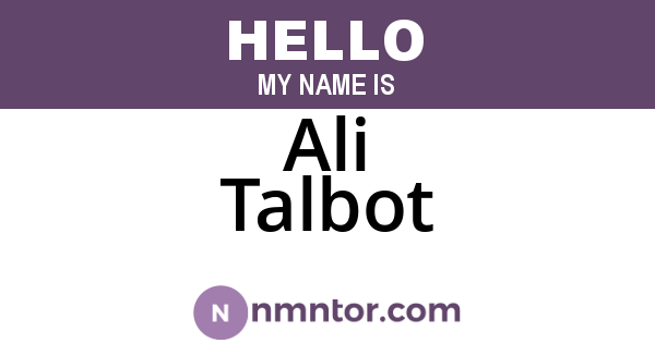 Ali Talbot