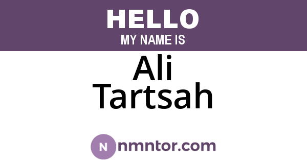 Ali Tartsah