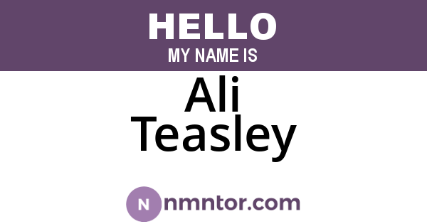 Ali Teasley
