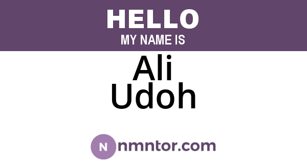 Ali Udoh