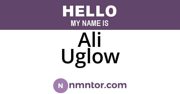 Ali Uglow