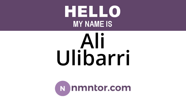 Ali Ulibarri