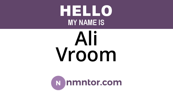 Ali Vroom
