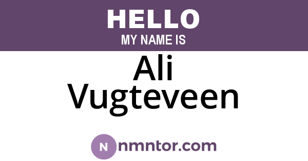 Ali Vugteveen