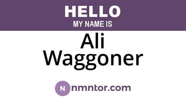 Ali Waggoner