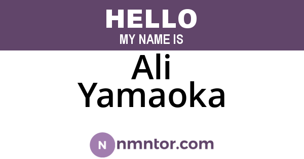 Ali Yamaoka