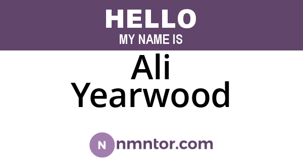 Ali Yearwood