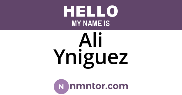 Ali Yniguez