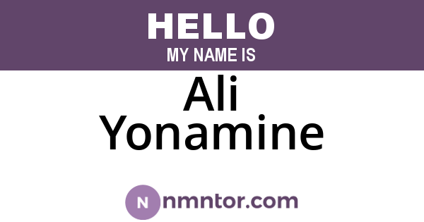 Ali Yonamine