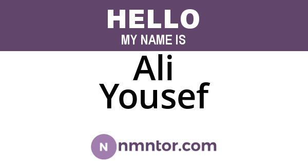Ali Yousef