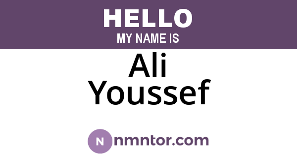 Ali Youssef