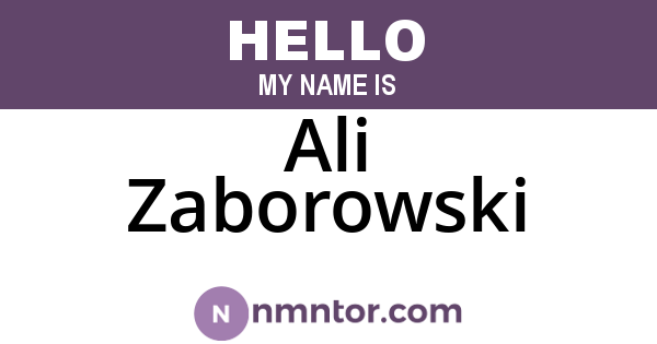 Ali Zaborowski